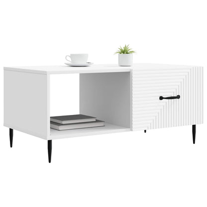 Coffee Table White 90 x 50 x 40 cm Engineered Wood