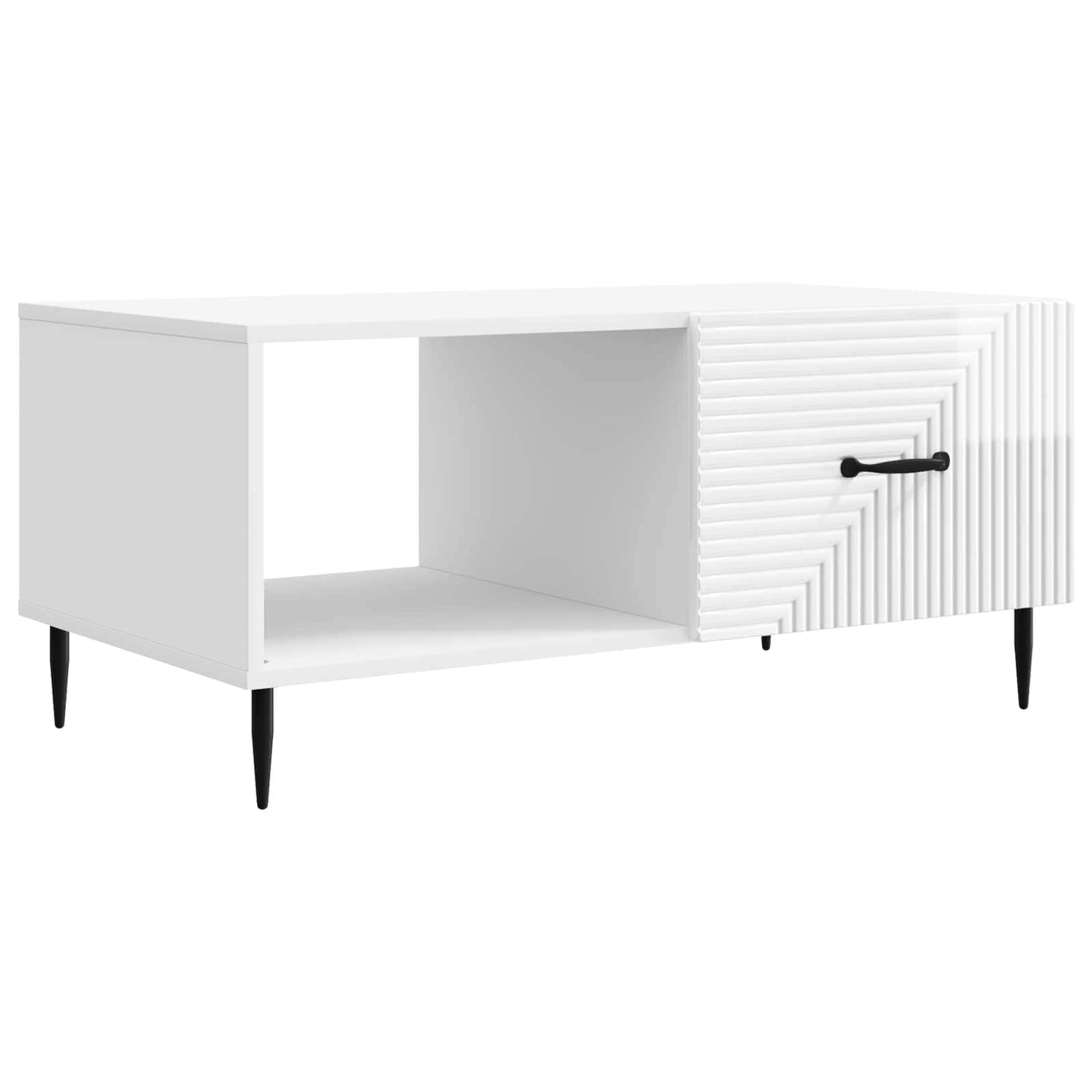 Coffee Table High Gloss White 90 x 50 x 40 cm Engineered Wood