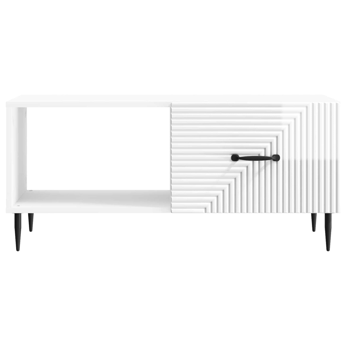 Coffee Table High Gloss White 90 x 50 x 40 cm Engineered Wood