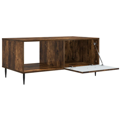 Coffee Table Smoked Oak 90 x 50 x 40 cm Engineered Wood