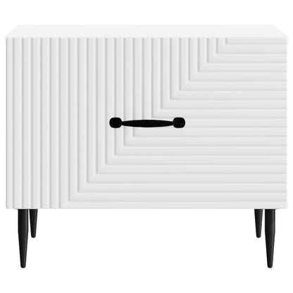 Coffee Table with Drawer White 49 x 50 x 40 cm Engineered Wood