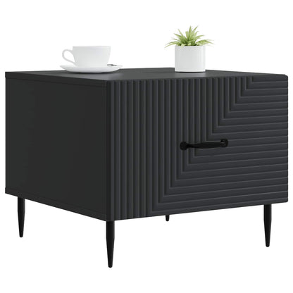 Coffee Table with Drawer Black 49 x 50 x 40 cm Engineered Wood