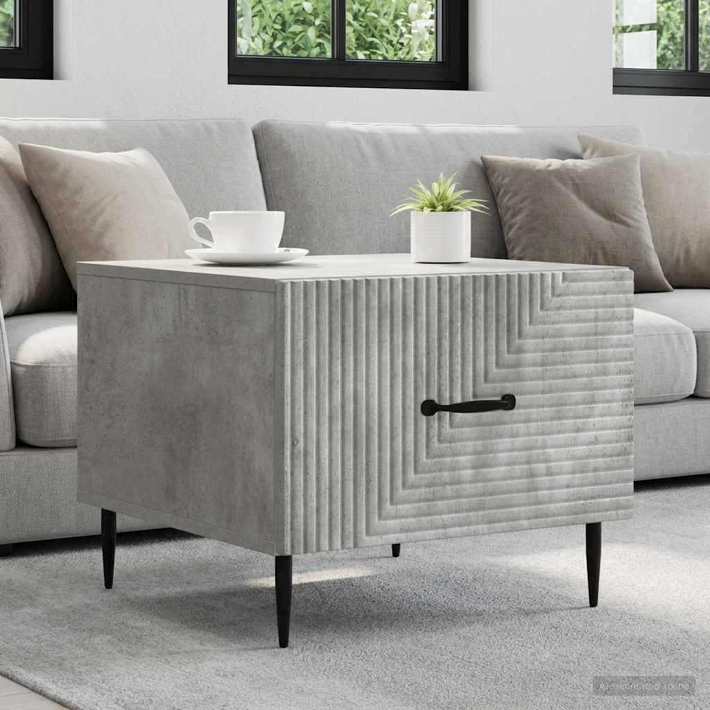 Coffee Table Concrete Grey 49 x 50 x 40 cm Engineered Wood