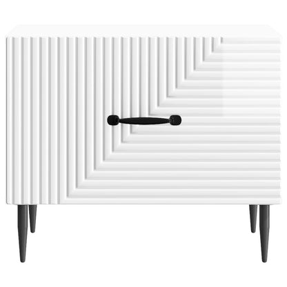 Coffee Table High Gloss White 49 x 50 x 40 cm Engineered Wood