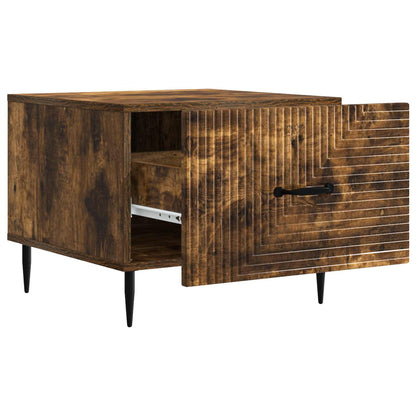 Coffee Table Smoked Oak 49 x 50 x 40 cm Engineered Wood