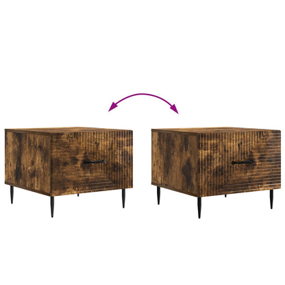 Coffee Table Smoked Oak 49 x 50 x 40 cm Engineered Wood