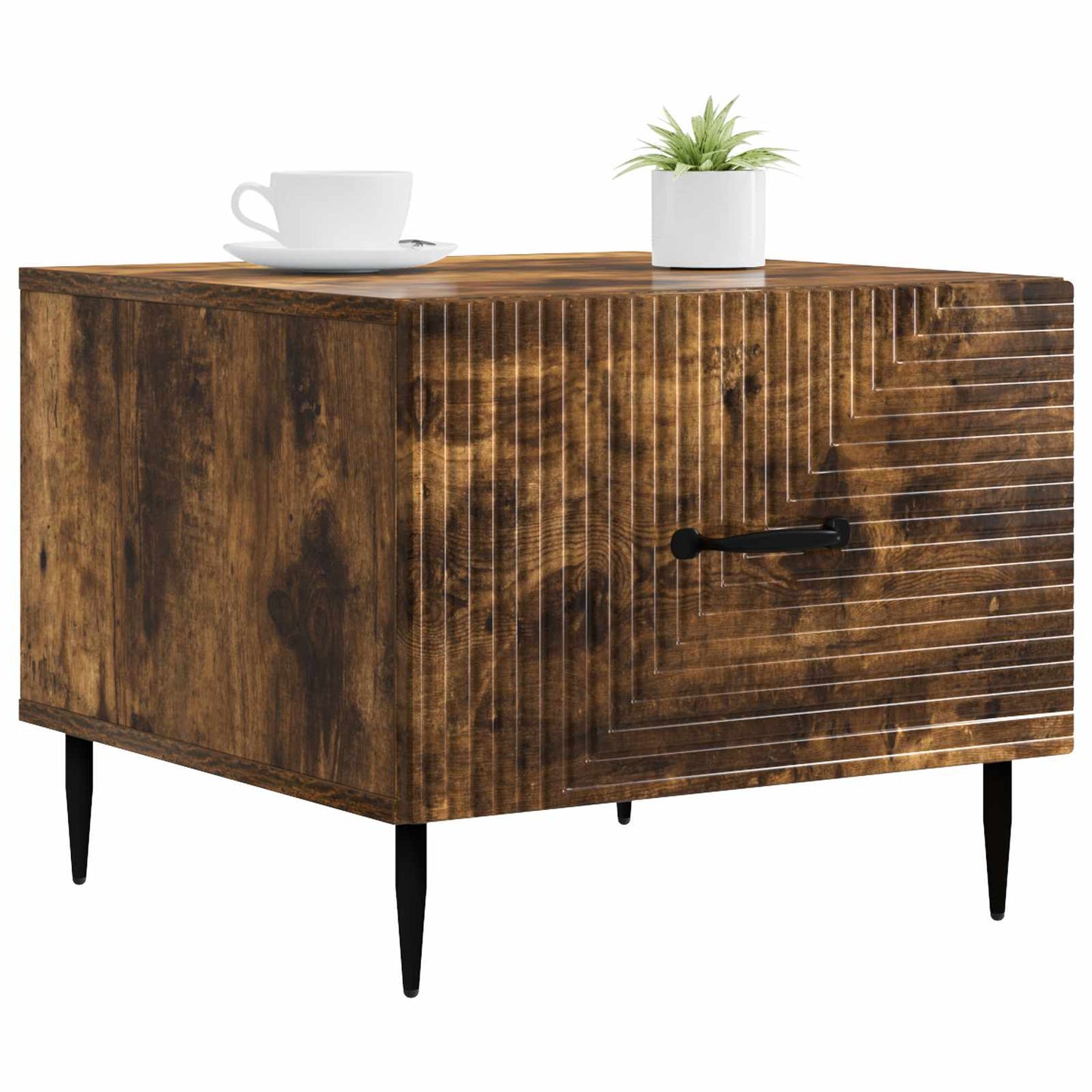 Coffee Table Smoked Oak 49 x 50 x 40 cm Engineered Wood