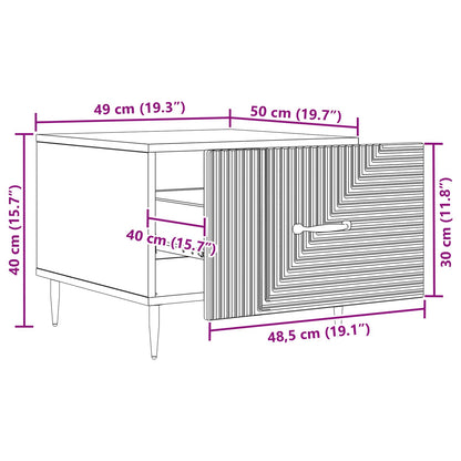 Coffee Table Artisan Oak 49 x 50 x 40 cm Engineered Wood