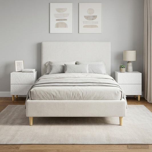 Bedside Table 2 pcs White 43 x 34.5 x 48 cm Engineered Wood