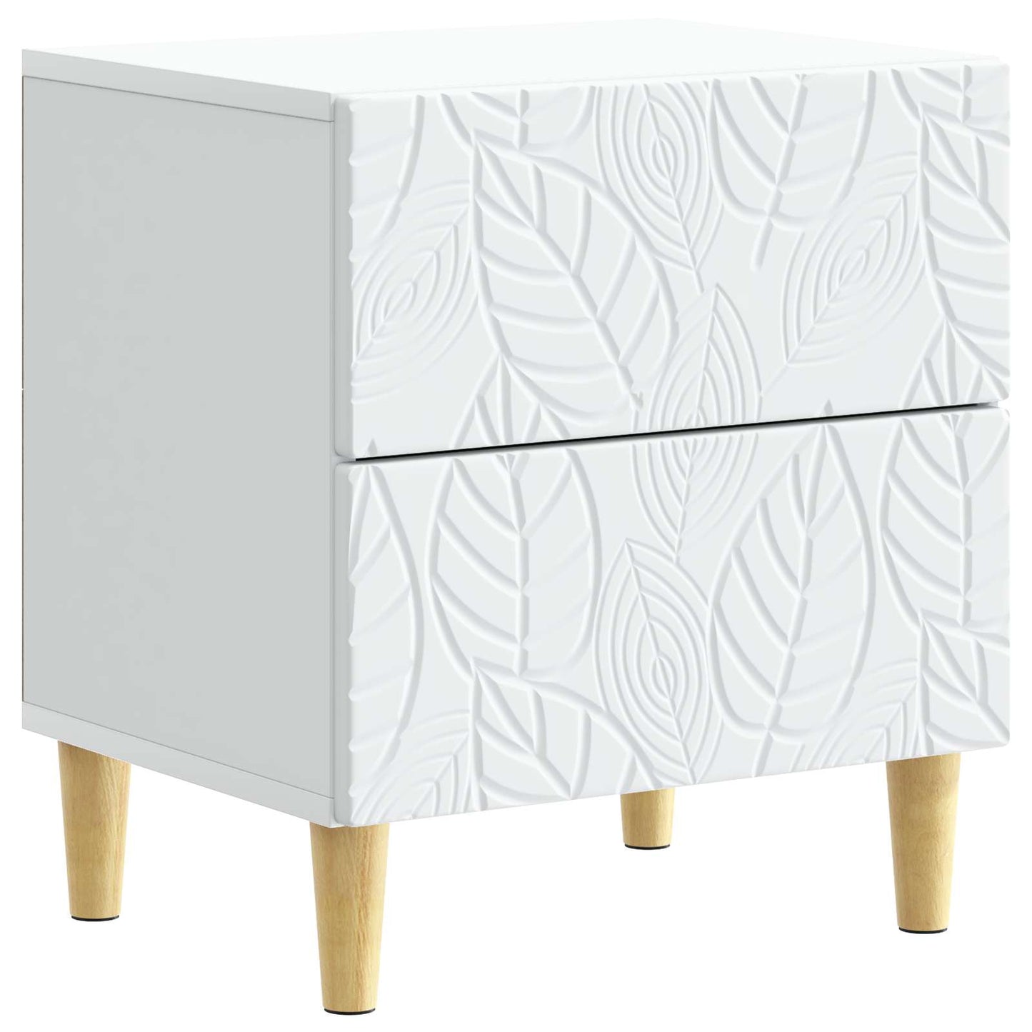 Bedside Table 2 pcs White 43 x 34.5 x 48 cm Engineered Wood