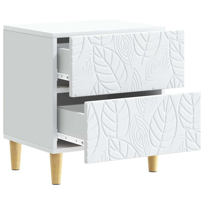 Bedside Table 2 pcs White 43 x 34.5 x 48 cm Engineered Wood