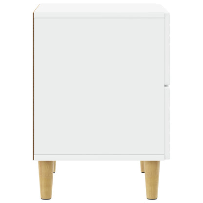 Bedside Table 2 pcs White 43 x 34.5 x 48 cm Engineered Wood