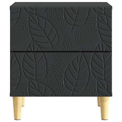 Bedside Table Black 43 x 34.5 x 48 cm Engineered Wood