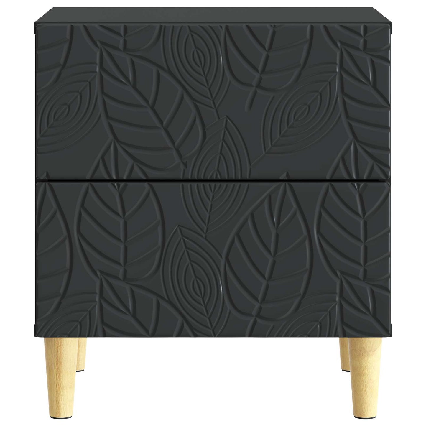Bedside Table Black 43 x 34.5 x 48 cm Engineered Wood