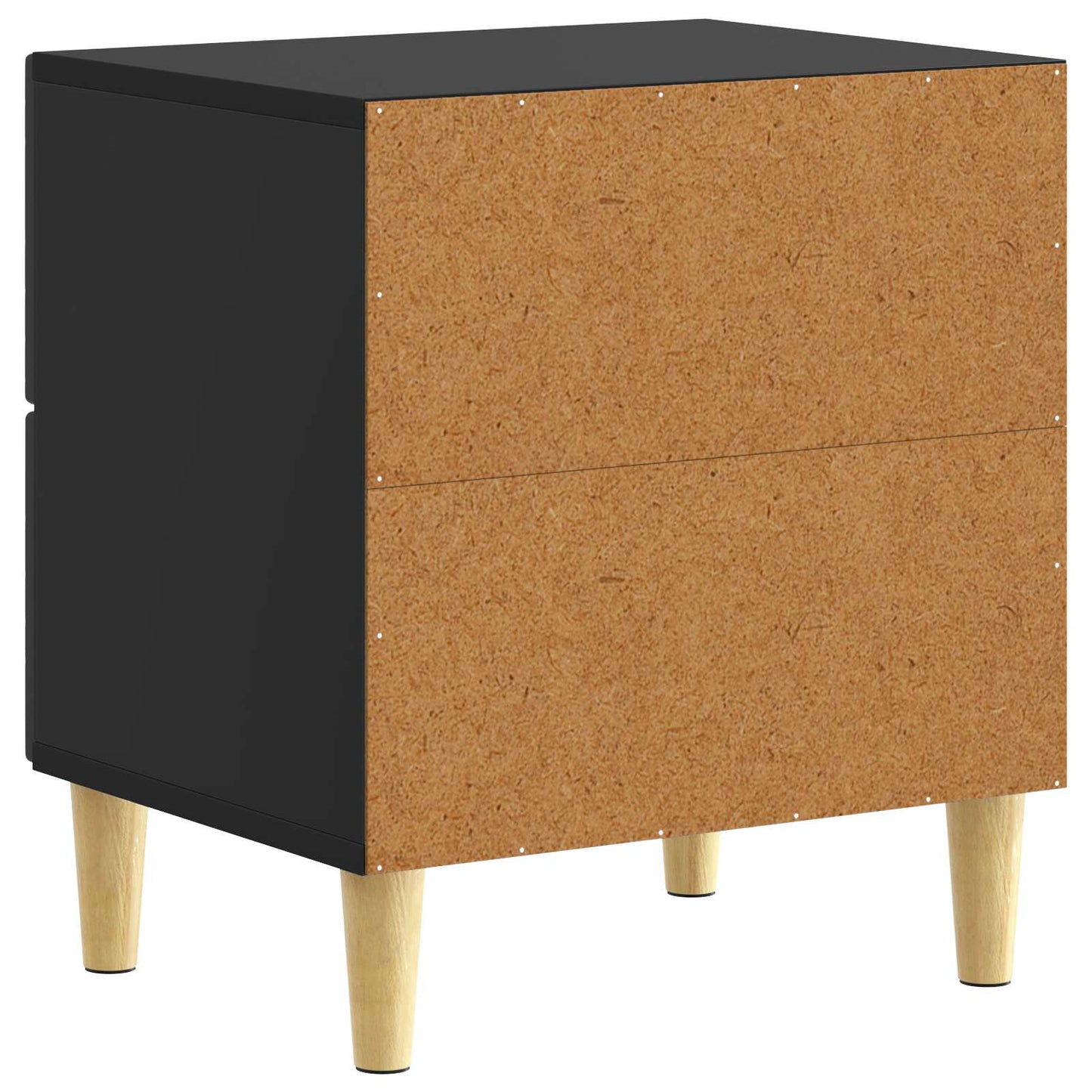Bedside Table 2 pcs Black 43 x 34.5 x 48 cm Engineered Wood