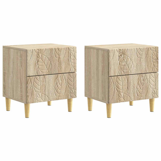 Bedside Table 2 pcs Sonoma Oak 43 x 34.5 x 48 cm