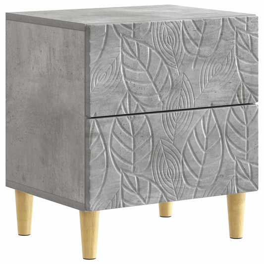 Bedside Table Concrete Grey 43 x 34.5 x 48 cm Engineered Wood