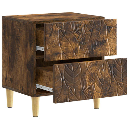 Bedside Table Smoked Oak 43 x 34.5 x 48 cm Engineered Wood