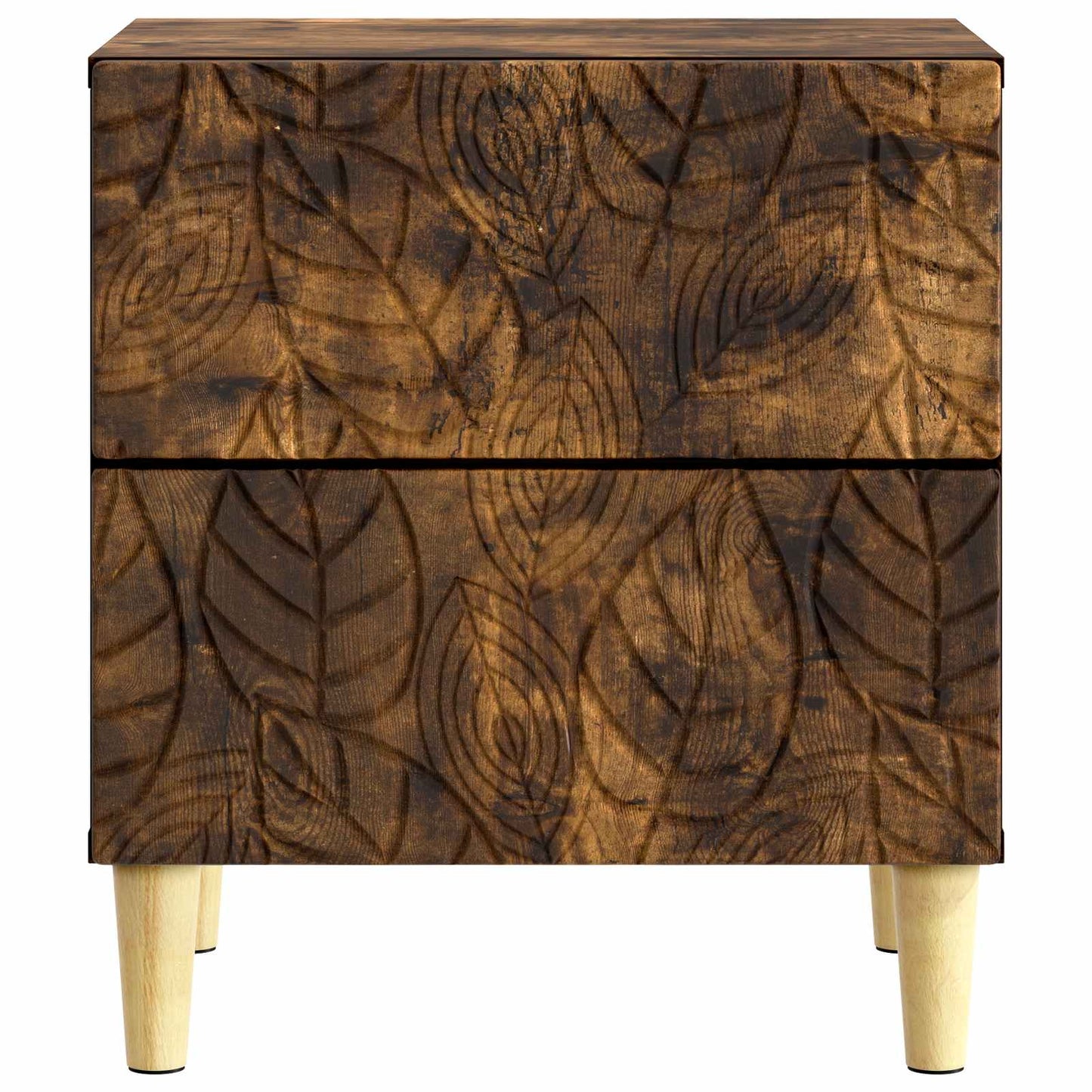 Bedside Table 2 pcs Smoked Oak 43 x 34.5 x 48 cm