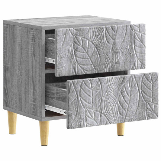Bedside Table Grey Sonoma 43 x 34.5 x 48 cm Engineered Wood