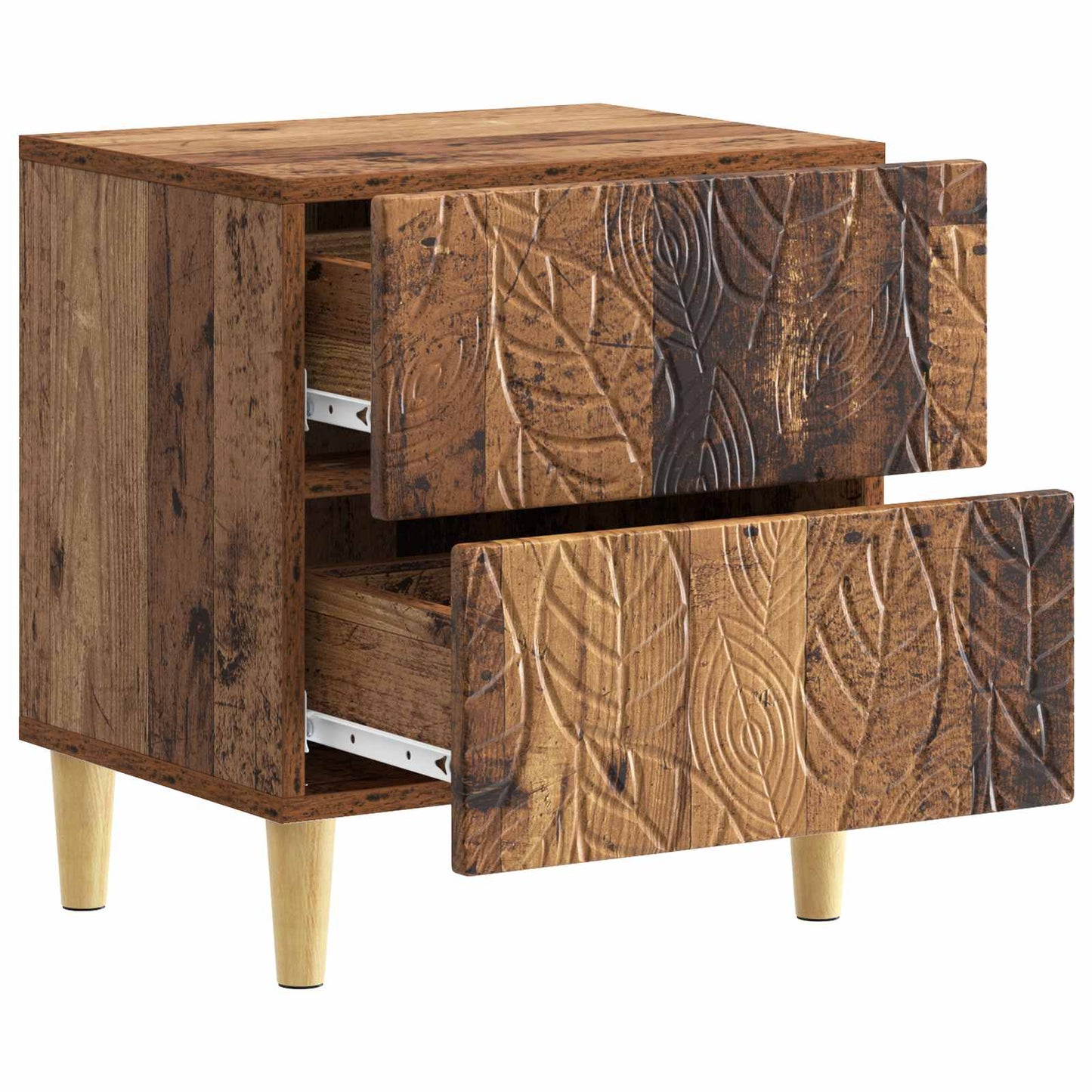 Bedside Table Old Wood 43 x 34.5 x 48 cm Engineered Wood