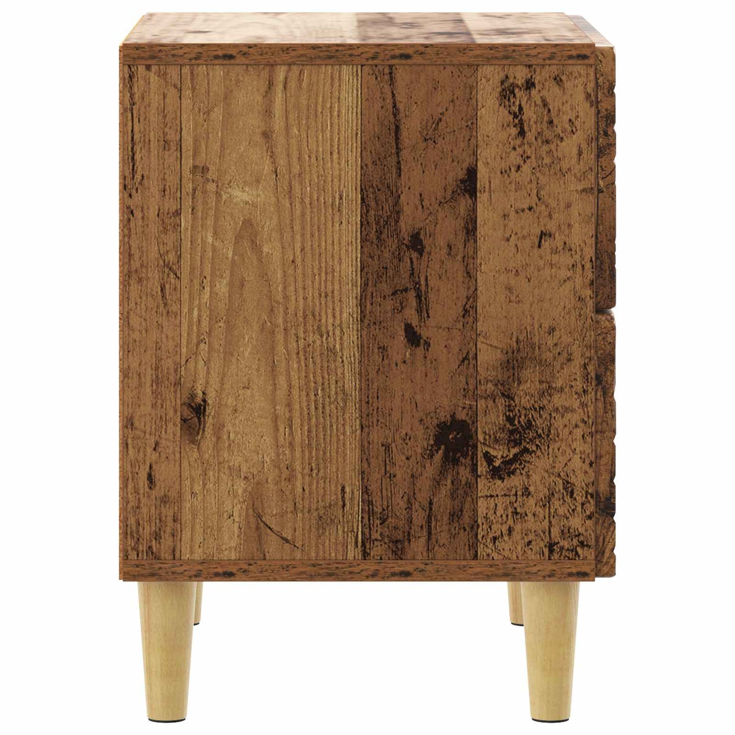 Bedside Table 2 pcs Old Wood 43 x 34.5 x 48 cm Engineered Wood