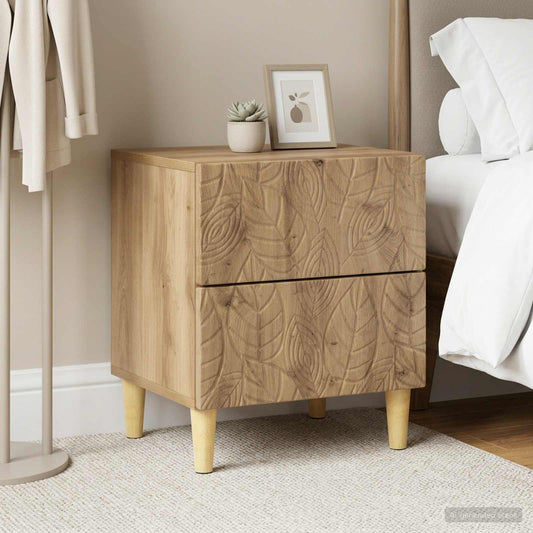 Bedside Table 2 pcs Artisan Oak 43 x 34.5 x 48 cm