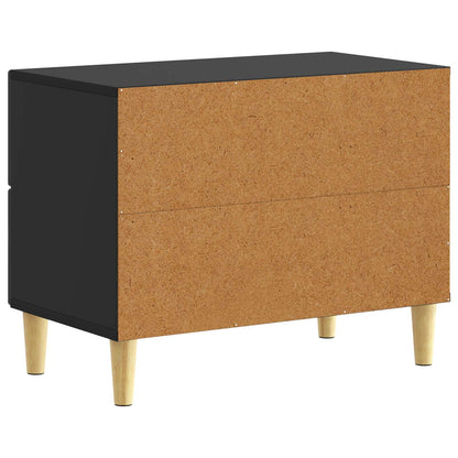 Bedside Table Black 62 x 34.5 x 48 cm Engineered Wood