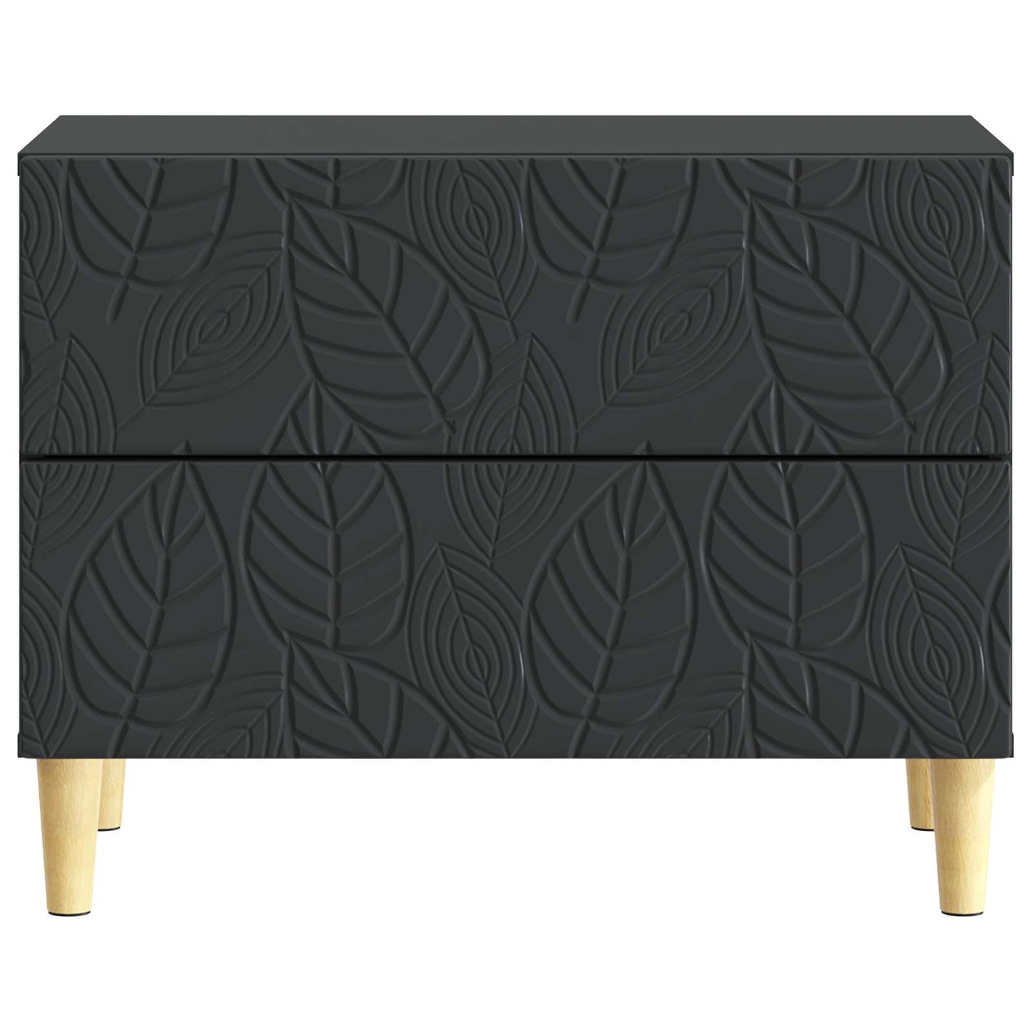 Bedside Table Black 62 x 34.5 x 48 cm Engineered Wood