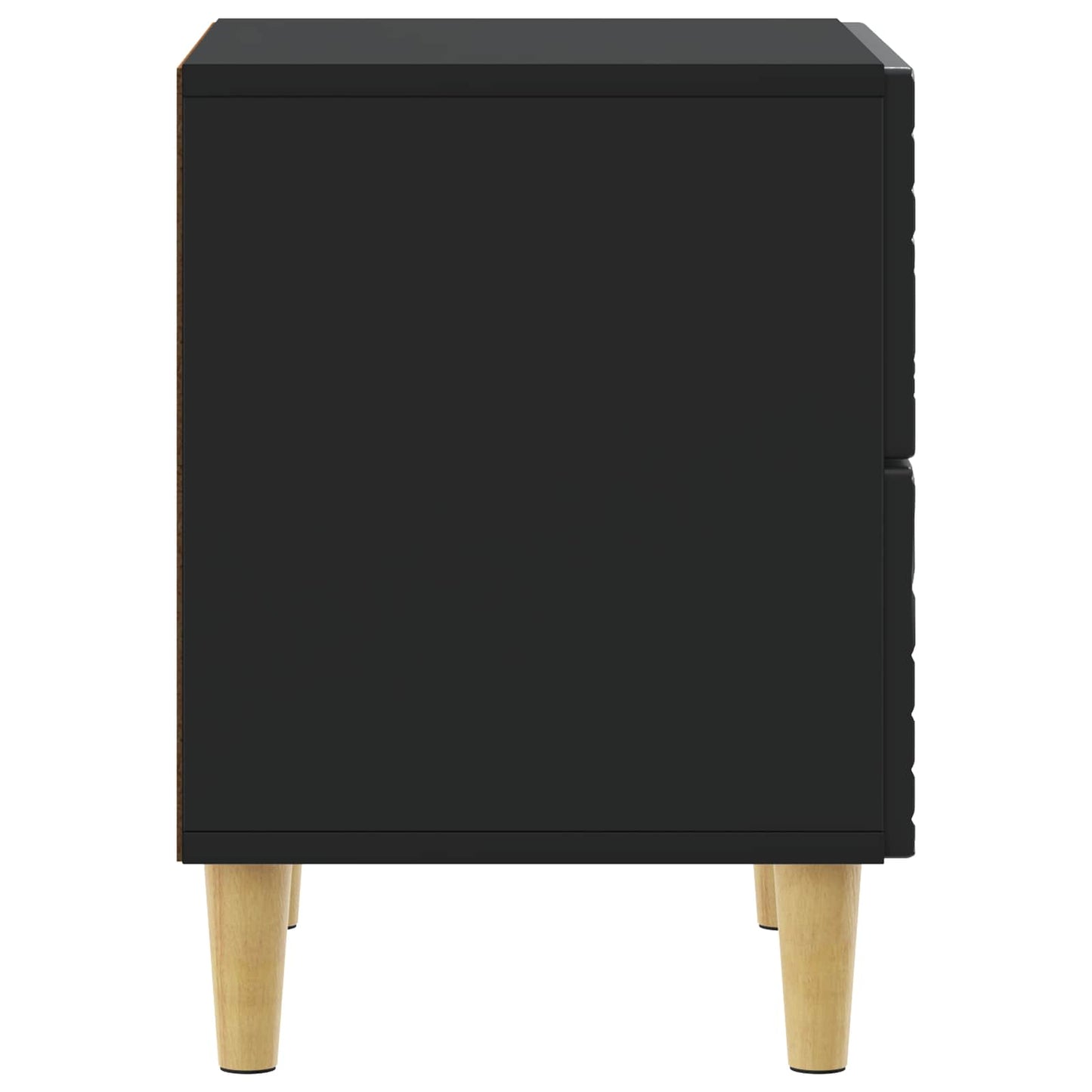 Bedside Table Black 62 x 34.5 x 48 cm Engineered Wood