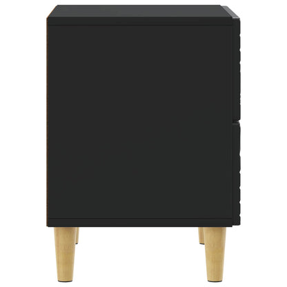 Bedside Table Black 62 x 34.5 x 48 cm Engineered Wood