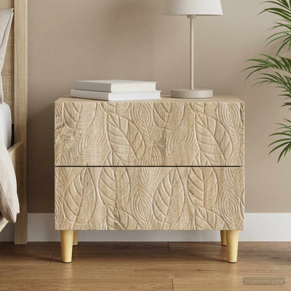 Bedside Table Sonoma Oak 62 x 34.5 x 48 cm Engineered Wood