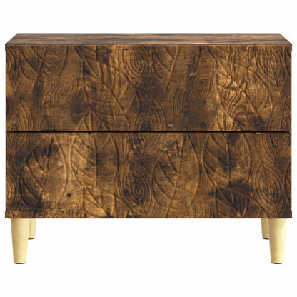 Bedside Table Smoked Oak 62 x 34.5 x 48 cm Engineered Wood