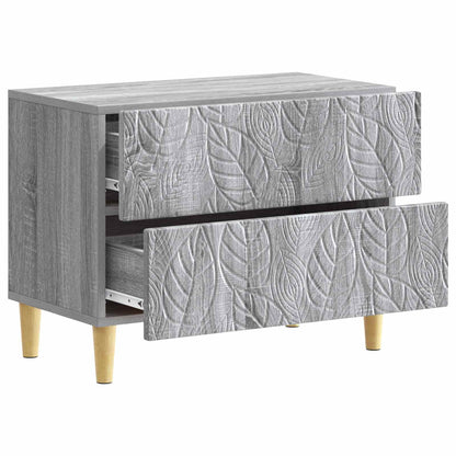 Bedside Table Grey Sonoma 62 x 34.5 x 48 cm Engineered Wood