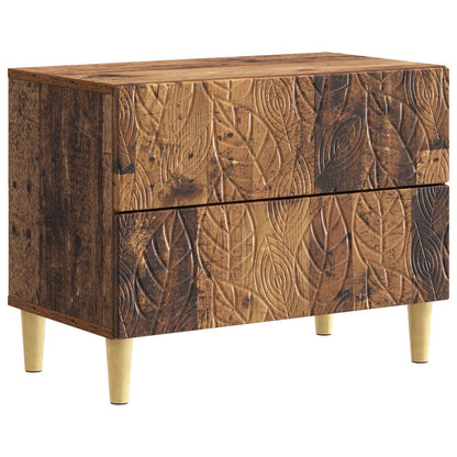 Bedside Table Old Wood 62 x 34.5 x 48 cm Engineered Wood