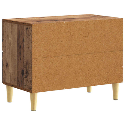 Bedside Table Old Wood 62 x 34.5 x 48 cm Engineered Wood