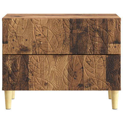 Bedside Table Old Wood 62 x 34.5 x 48 cm Engineered Wood