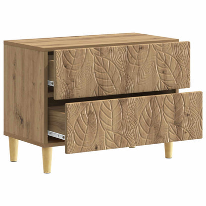Bedside Table Artisan Oak 62 x 34.5 x 48 cm Engineered Wood