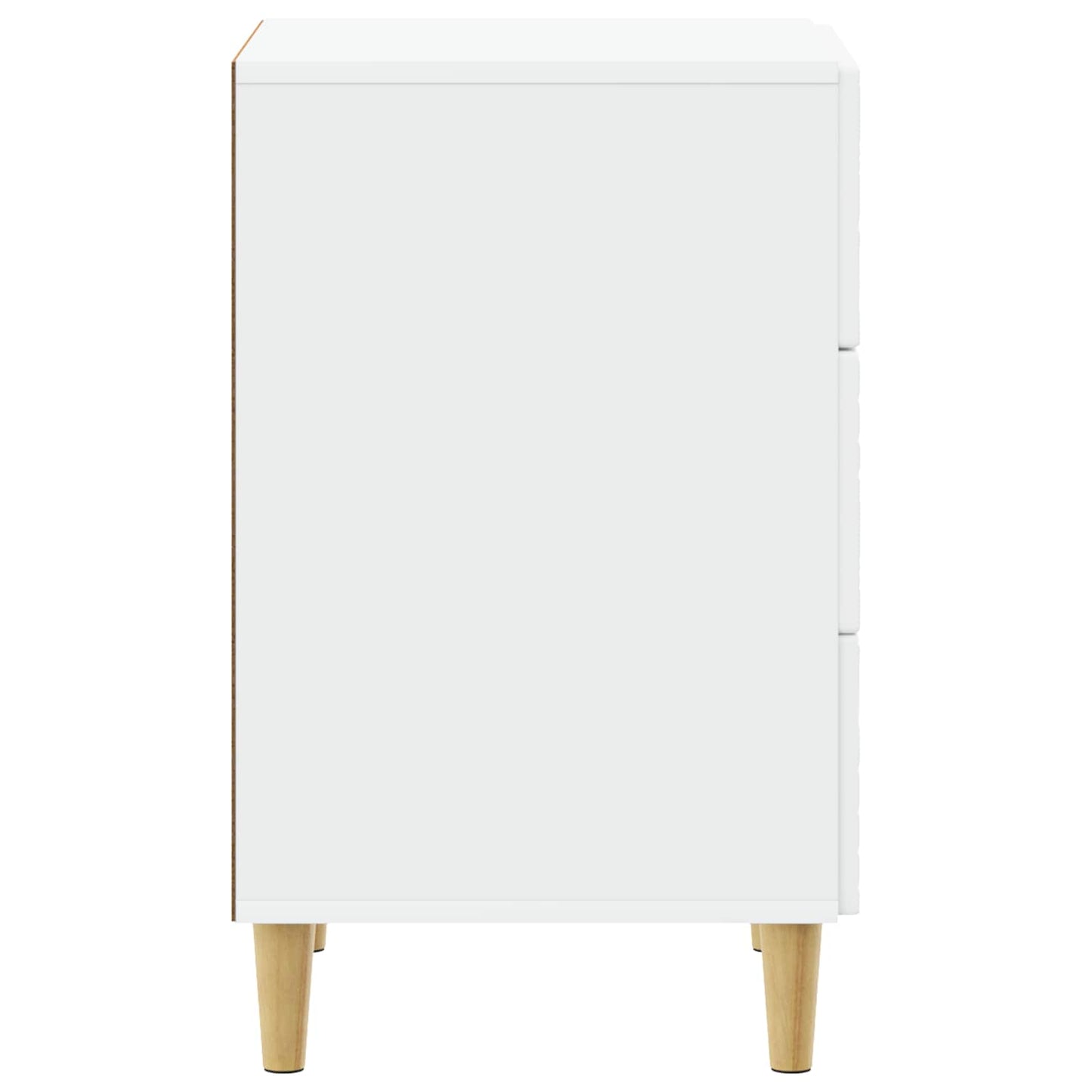 Bedside Table White 43 x 39.5 x 66.5 cm Engineered Wood