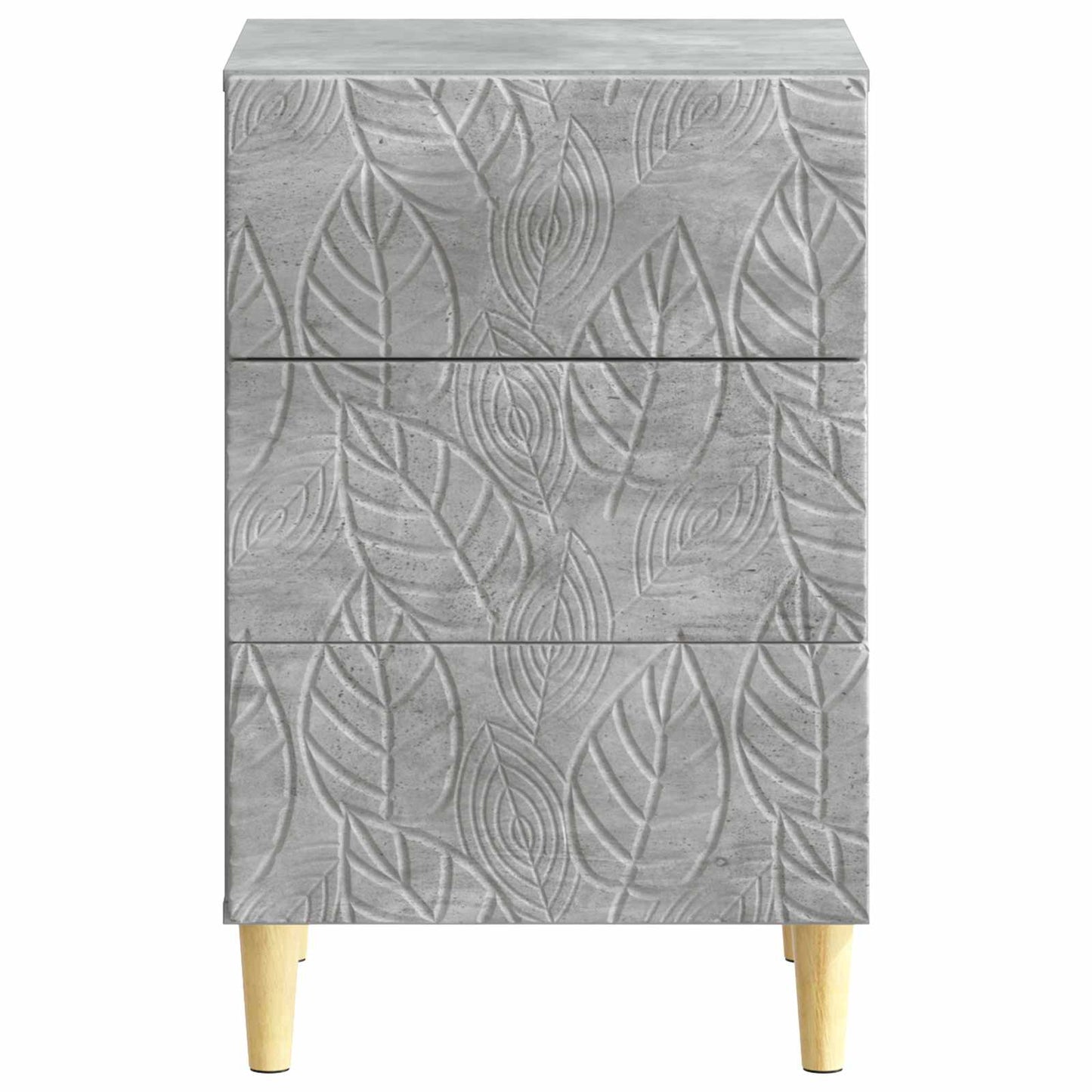 Bedside Table Concrete Grey 43 x 39.5 x 66.5 cm Engineered Wood