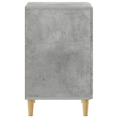 Bedside Table Concrete Grey 43 x 39.5 x 66.5 cm Engineered Wood