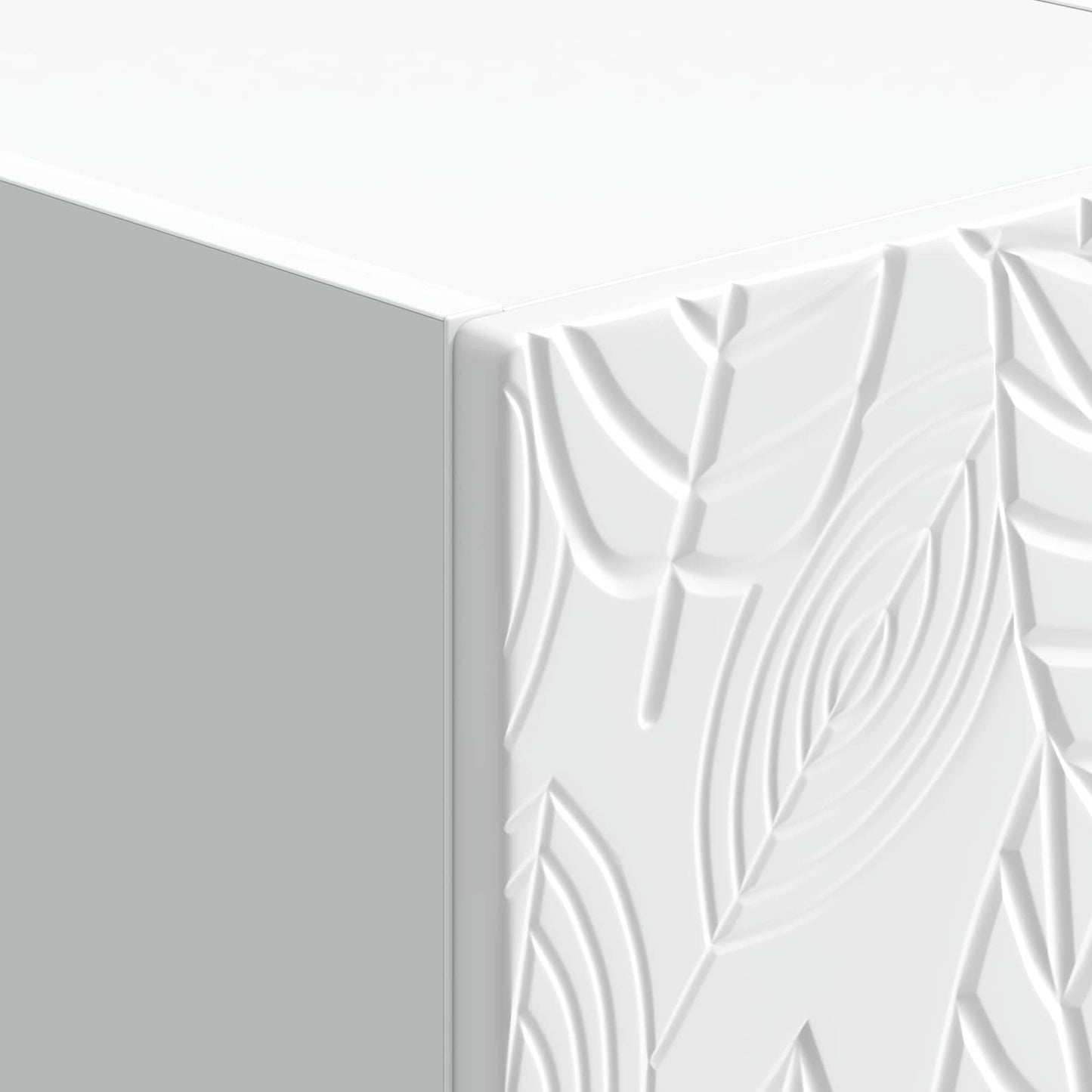 Bedside Table High Gloss White 43 x 39.5 x 66.5 cm
