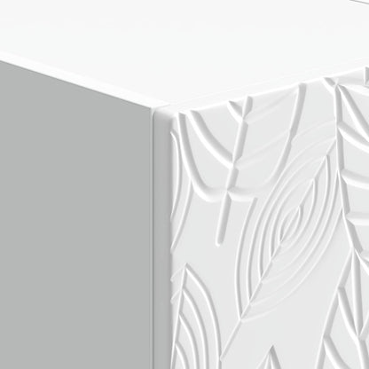 Bedside Table High Gloss White 43 x 39.5 x 66.5 cm