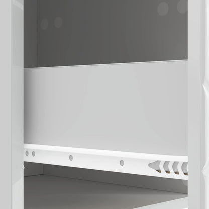 Bedside Table High Gloss White 43 x 39.5 x 66.5 cm