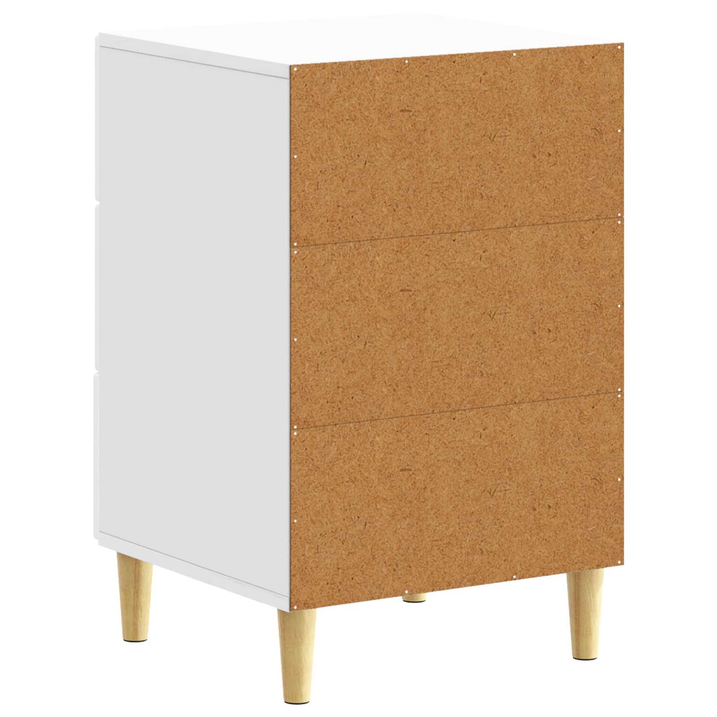 Bedside Table High Gloss White 43 x 39.5 x 66.5 cm