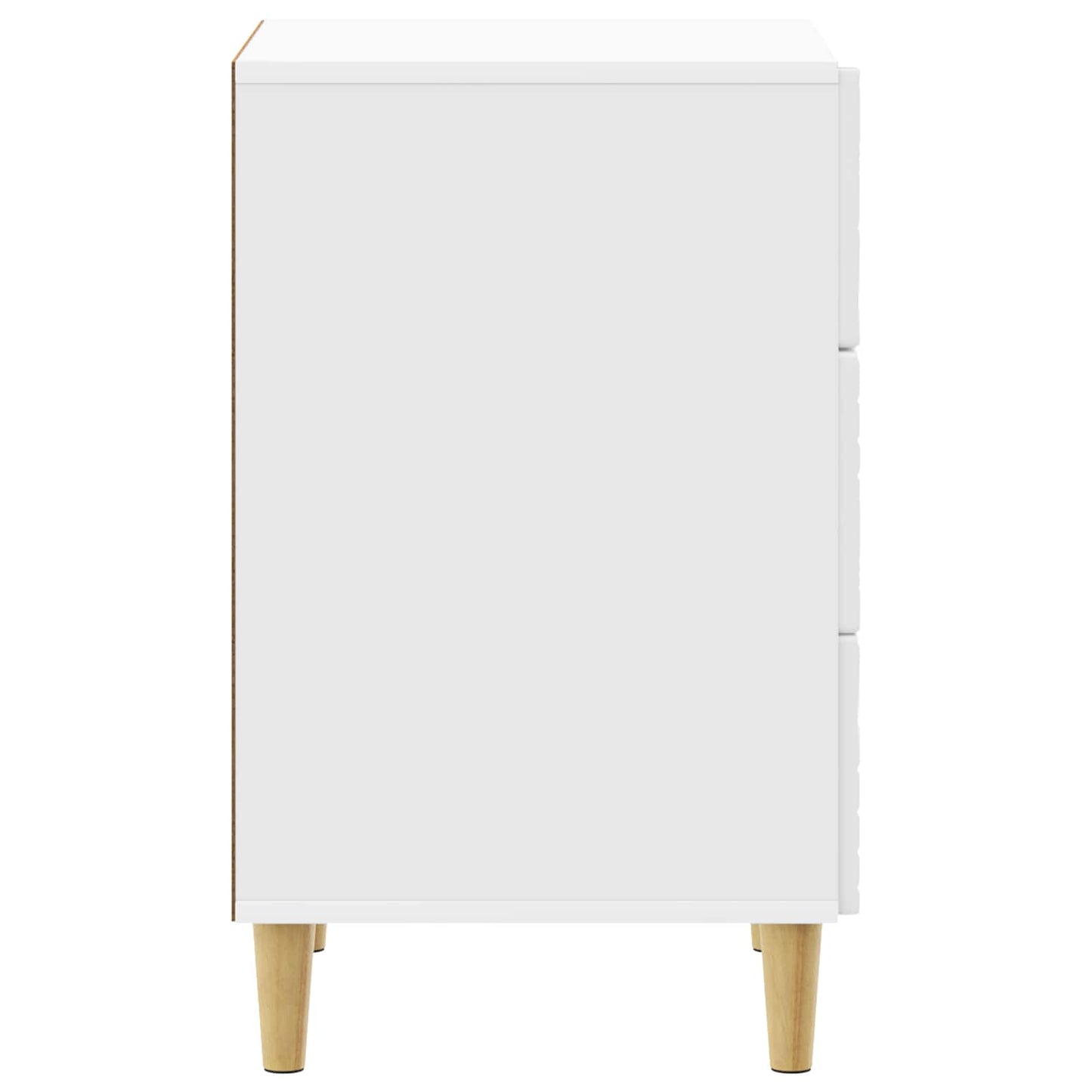 Bedside Table High Gloss White 43 x 39.5 x 66.5 cm