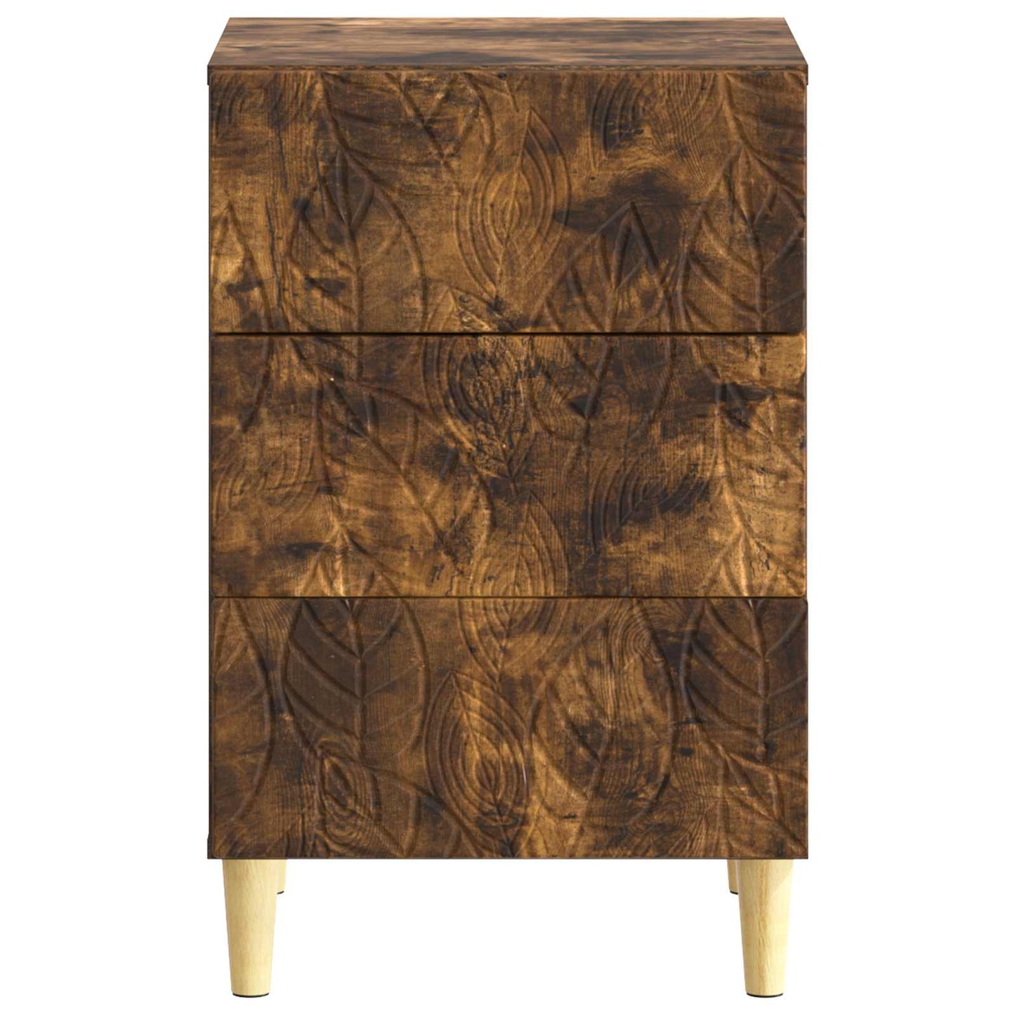Bedside Table Smoked Oak 43 x 39.5 x 66.5 cm Engineered Wood