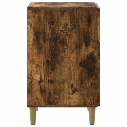 Bedside Table Smoked Oak 43 x 39.5 x 66.5 cm Engineered Wood