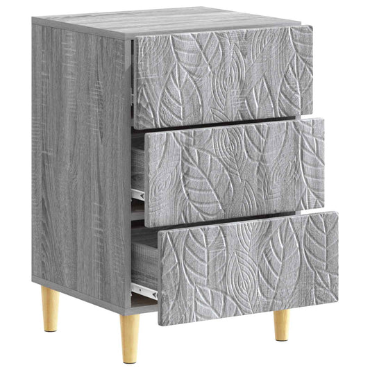 Bedside Table Grey Sonoma 43 x 39.5 x 66.5 cm Engineered Wood