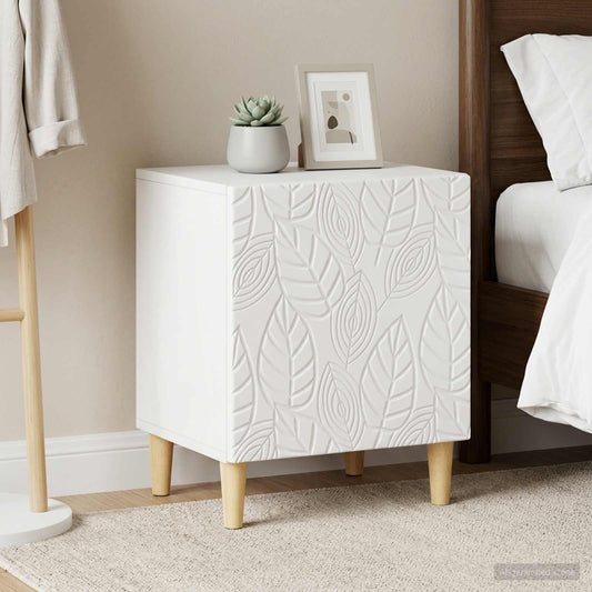 Bedside Table 2 pcs White 43 x 34.5 x 50 cm Engineered Wood